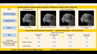 Matlab Code for Huffman DWT DCT Image Compression Full Project Source Code