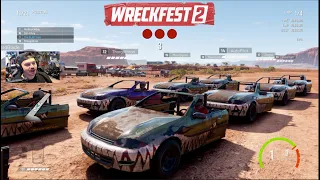 Wreckfest 2 ONLINE - HALF Car Crusader No Crying LOBBY On CONTROLLER!!