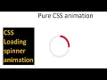 Pure CSS Ring Loader Animation HTML and CSS Border Spinner Animation Pure CSS Loading Animation