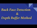 Back Face Detection and Depth Buffer Method Visible Surface Detection Methods