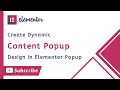 How to Create Dynamic Post Content in Modal Popup using Elementor Popup Builder