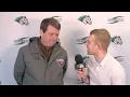 2025 Callum Robinson Mustang Classic Postgame with No 12 St Lawrence Coach Mike Mahoney