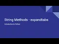 Introduction to Python - String Methods