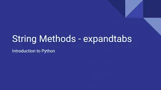Introduction to Python - String Methods