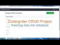 Codeigniter CRUD Project bootstrap 4 Insert into database part 5