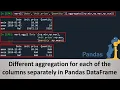 Aggregation in Pandas DataFrame in Python Aggregating each of the variables separately