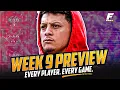 Week 9 Matchup s Every Player Every Game 2022 Fantasy Football