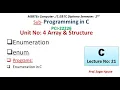 Lecture-21 C Programming Unit-4 Enumeration enum in C