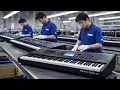 Lagu The manufacturing process of the Yamaha Montage 8 Organ (simulated using AI)
