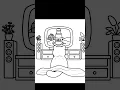 Free Coloring Page Kitty s Cozy Movie Night