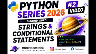 Python Full Course for Beginners Day 2 Strings String Methods Conditional Statements