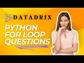 Python For Loop Basic Questions Datadrix