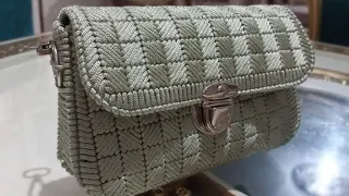 شنطة كنفا بالشبك البلاستك بطريقة سهلة وبسيطة الجزء الأول 