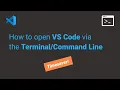 How to Open VS Code from your Line Fast
