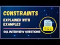 SQL Constraints Examples Different Types SQL Interview Questions Answers