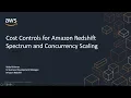 Cost and usage controls for Amazon Redshift