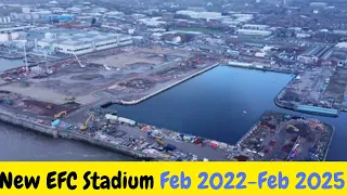 New EVERTON Stadium Bramley Moore Dock February 2022-February 2025
