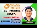 Testimonial Placement achiever - Ayush Gupta Analyze InfoTech