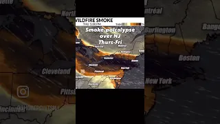 Wildfire smoke map for New Jersey is NOT GOOD these next 2 days