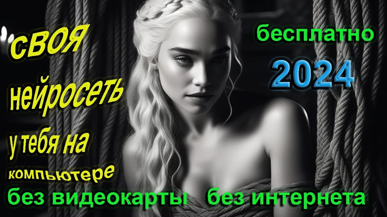 Как заставить нейросеть работать на своем компьютере. Без видеокарты, интернета и бесплатно.