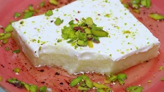 عندك حليب وسميد حضري معي ليالي لبنان أطيب نوع حلو بارد والنتيجة       مذاق أكثر من رائع مع رباح محمد دندنها