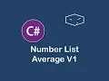 number list average v1 in c