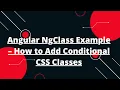 Angular 15 Tutorial in Hindi NgClass Example with Conditional CSS Classes Angular