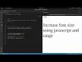 Increase font size using range input and javascript