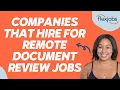Companies That Hire for Remote Document Review Jobs