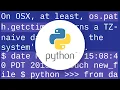 Does datetime fromtimestamp os path getctime in Python give me a timezone-aware value