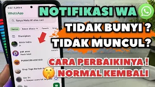 cara memperbaiki notifikasi whatsapp yang tidak berbunyi