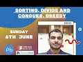 Sorting Divide Conquer and Greedy Algorithms DSA Carnival DSA Bootcamp