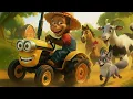 Lagu Monkey Funny | Tractor Chase, Farm Rescue \u0026 Happy Ending | Monkey Cartoon