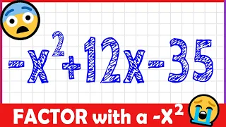 Factoring Quadratics Negative X Squared 2-MINUTE MATH