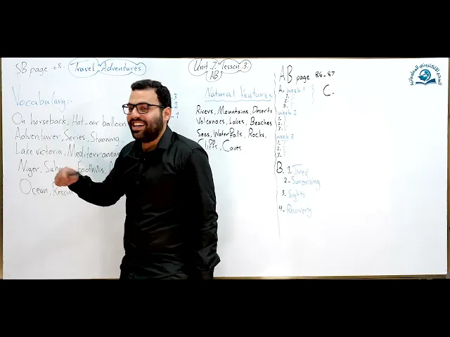 ⁣مادة اللغة الإنكليزية : للصف الثالث المتوسط : الوحدة السابعة : الدرس الثالث
