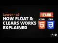 Learn HTML and CSS Lesson - 18 Float and Clears in Css Explained in Hindi