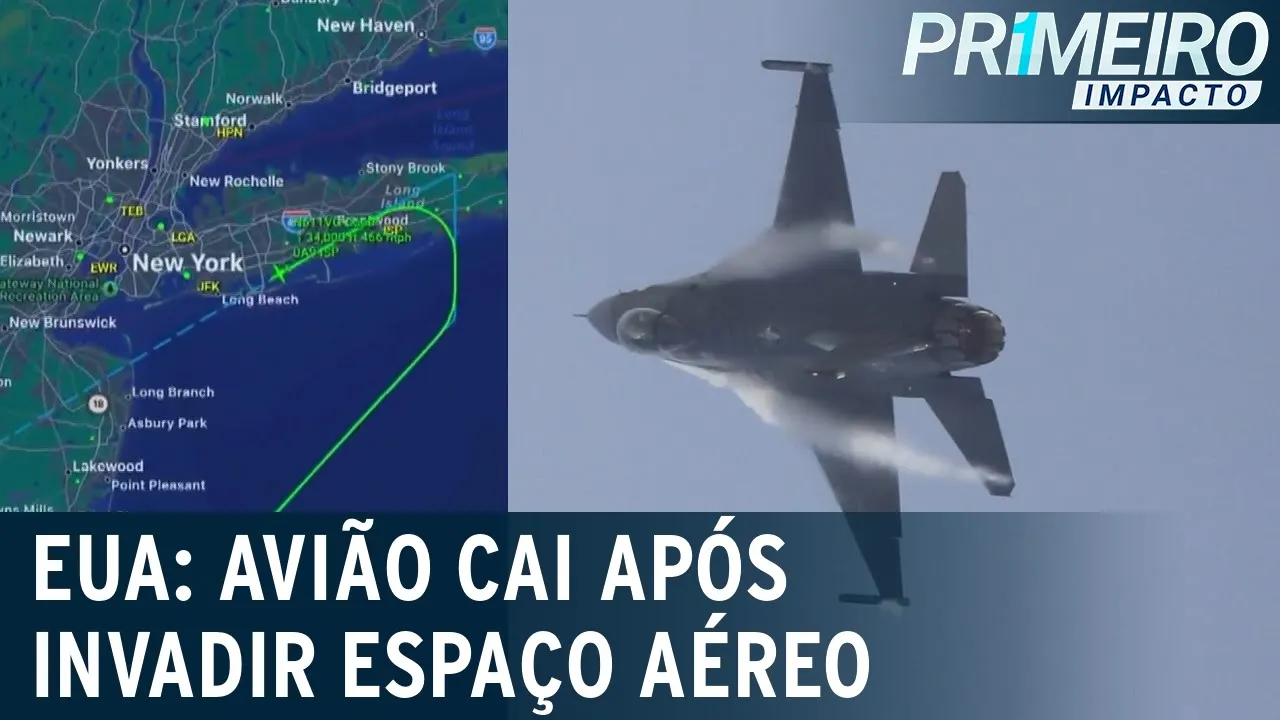 EUA: avião cai após invadir espaço aéreo na capital e ser perseguido | Primeiro Impacto (05/06/23)