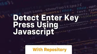 Detect enter key press using javascript