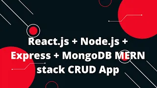 React js Node js Express MongoDB MERN stack CRUD App Redux Toolkit