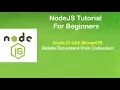 NodeJS With MongoDB Delete Documents