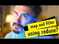 Using reduce to code filter and map in vanilla JavaScript