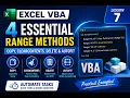 Excel VBA Range Methods Explained Copy ClearContents Delete AutoFit Lesson 7