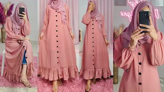 ramadan special trendy hijab abaya dress cutting and stitching pintucks abaya cutting u0026 stitching