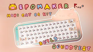 Epomaker Mini Cat 64 Kit Build and Sound test with Epomaker Flamingo Linear switches