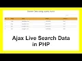 Ajax Live Data Search in PHP MySQL with Source Code