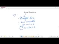 Linear Equations - Algebra