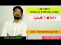 Predict the Winner LEETCODE 486 LEETCODE DYNAMIC PROGRAMMING GAME THEORY