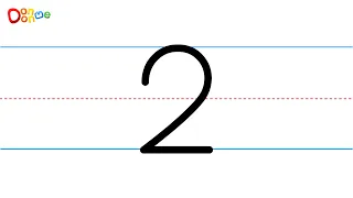Learn How to Write the Number 2 - DonDonMe Kids TV