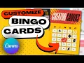 How to Make Custom Printable BINGO CARDS in Canva Free Templates