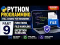 Python Programming Course 2026 Part 9 Complete Beginner Guide Hindi